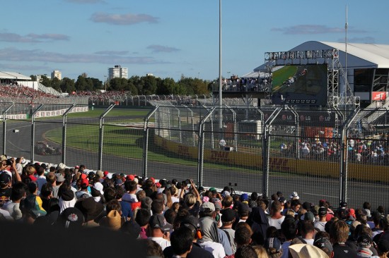 Melbourne Formel 1 Rennen 2012 - Albert Park Circuit Schikane Melbourne Formel 1 Rennen 2012 - Albert Park Circuit Schikane