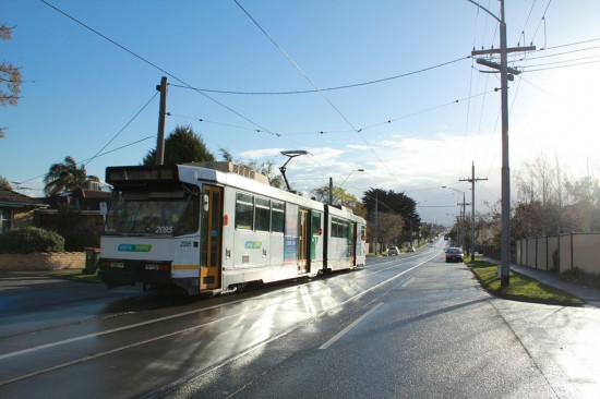 Melbourne Tram Sonnenschein nach Unwetter - IMG_5643