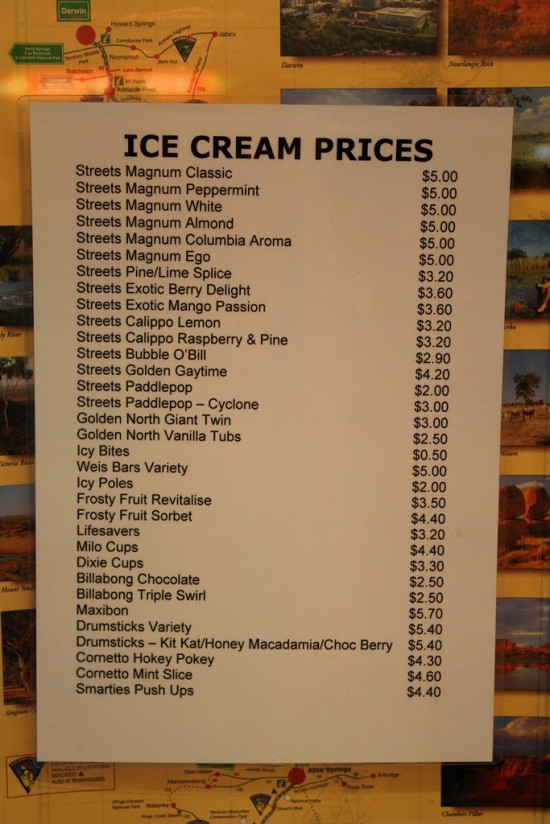 Outback - Erldunda Roadhouse Eispreise - IMG_4335 Outback - Erldunda Roadhouse Eispreise - IMG_4335